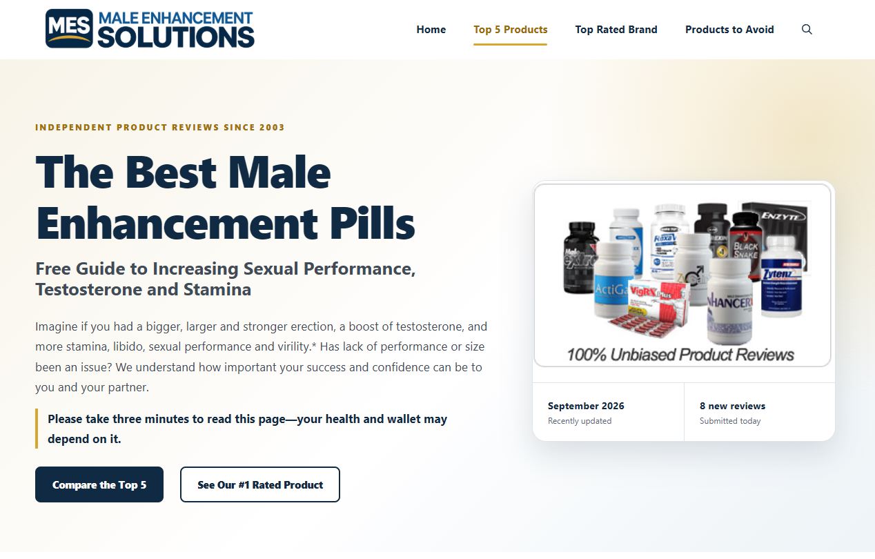 MES review website preview
